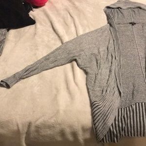 Hooded gray sweater